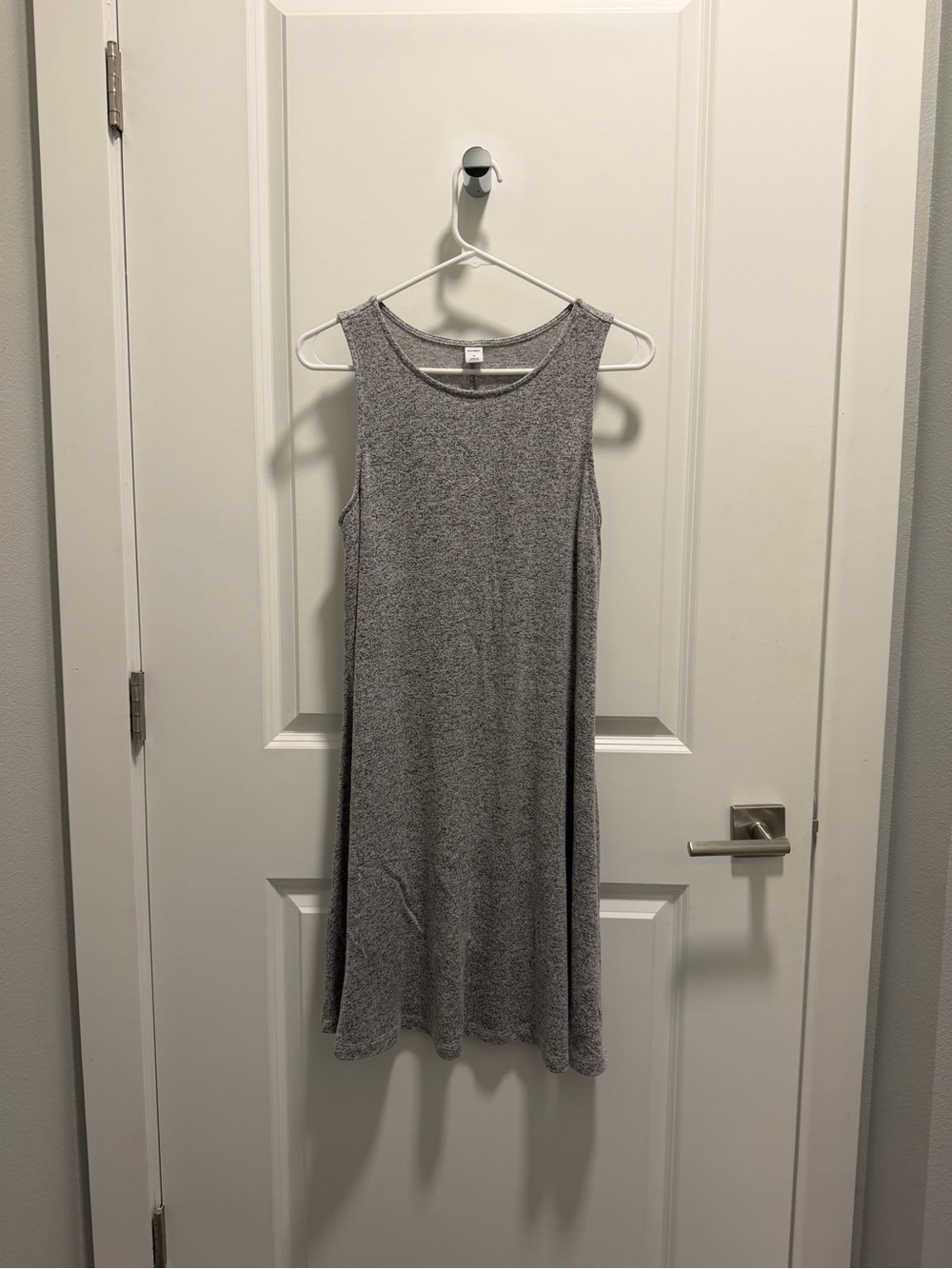 Old Navy Sleeveless Heather Gray Midi Swing Dress